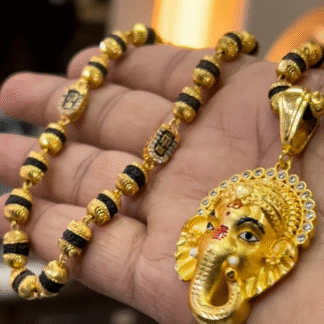 Gold Plated Ganesh Rudraksh Pendent